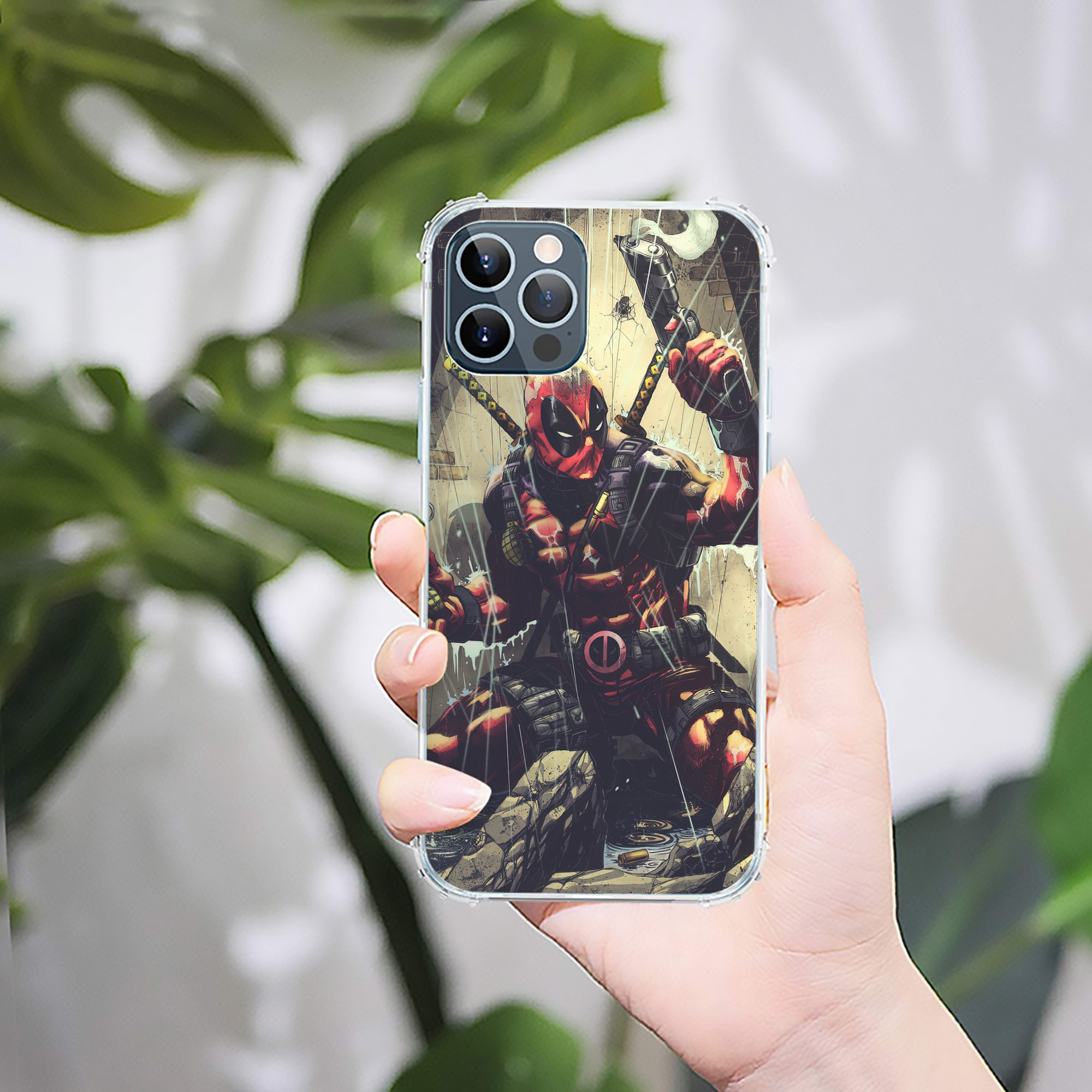 （画像用） Deadpool デッドプール 【iPhone 12シリーズ対応】透明スマホケース（クリアソフトケース）